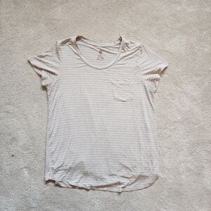 Kindred Bravely Striped Tan Nursing Top